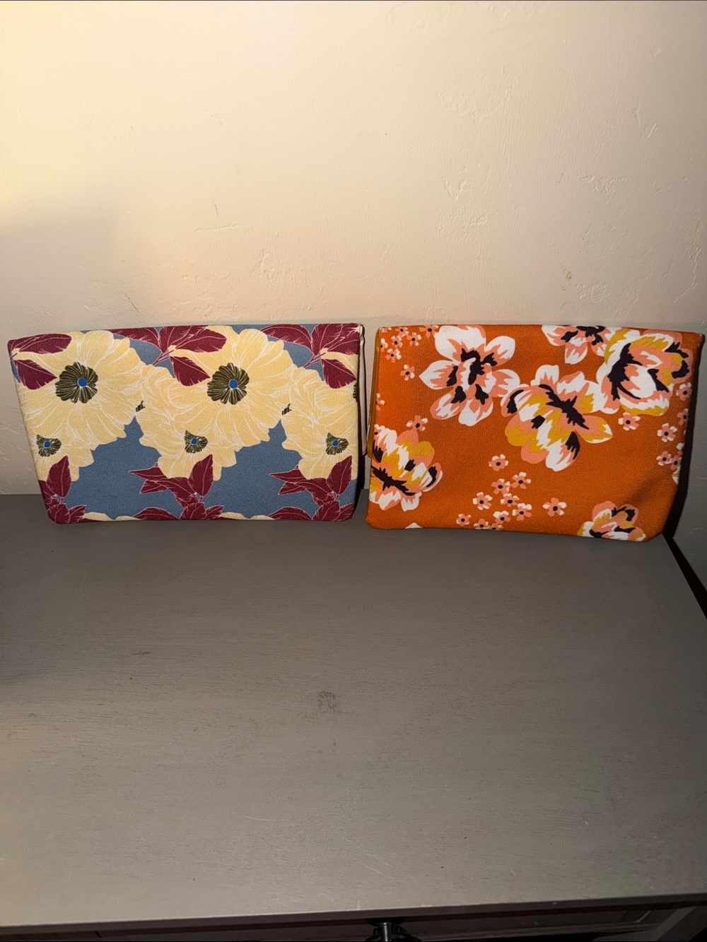 Rachel Pally Yellow & Orange Floral Zip Pouch Set